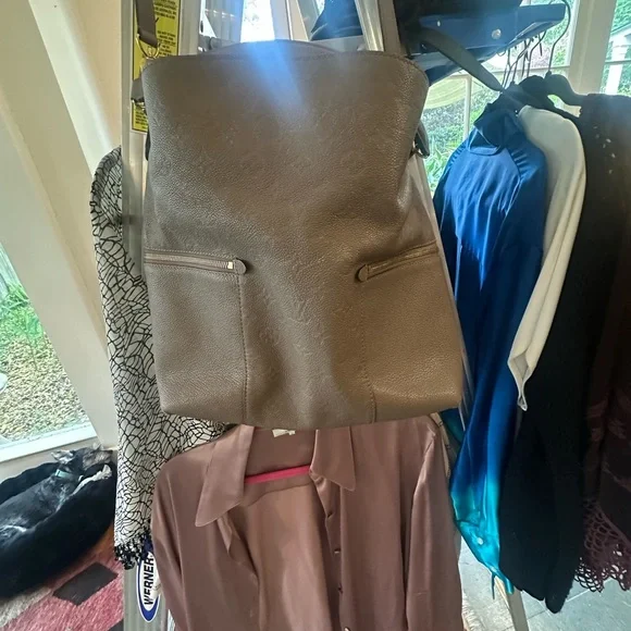 Louis Vuitton Taupe Embossed Monogram Shoulder Bag with Gold Hardware - Picture 4 of 11